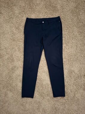 Lululemon Commission Slim Fit Navy Blue Warpstreme Pants Men's Sz 35x32 LM5AQZS